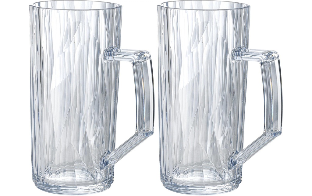 Koziol Verre à bière Club No. 26 500 ml, 2 Pièce/s, Transparent