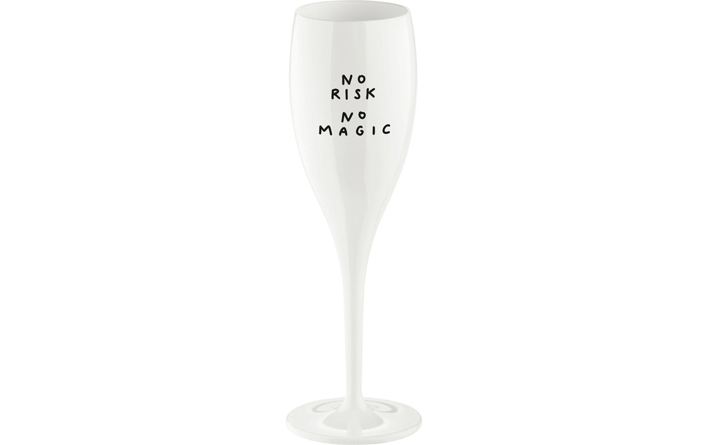Koziol Verre à champagne No Risk No Magic 100 ml, 1 Pièce/s, Blanc