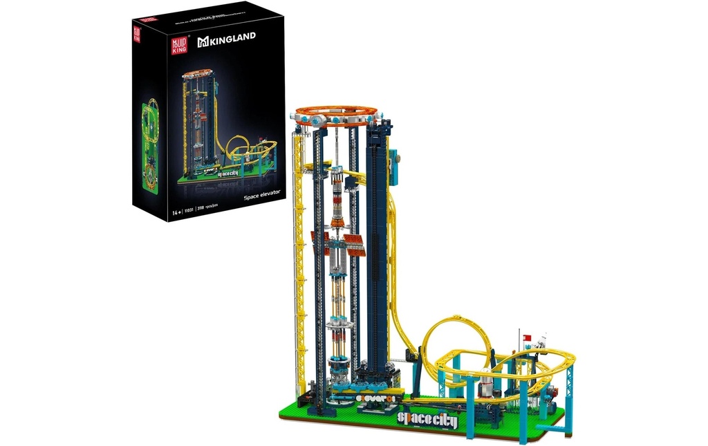Mould King Space Elevator montagnes russes Électrique