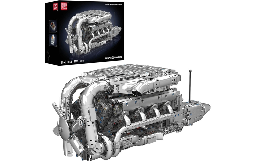Mould King Moteur V8 Twin-Turbo Jeu de briques de serrage