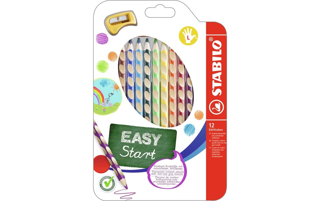 [202331012] STABILO Crayons coul.EASYcolors L 12p. (12 pces)