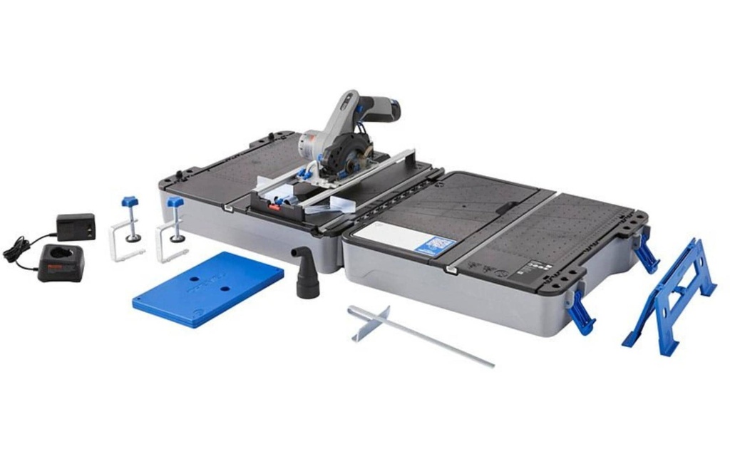 Dremel Scie circulaire compacte, y compris coffret de table de sciage mobile