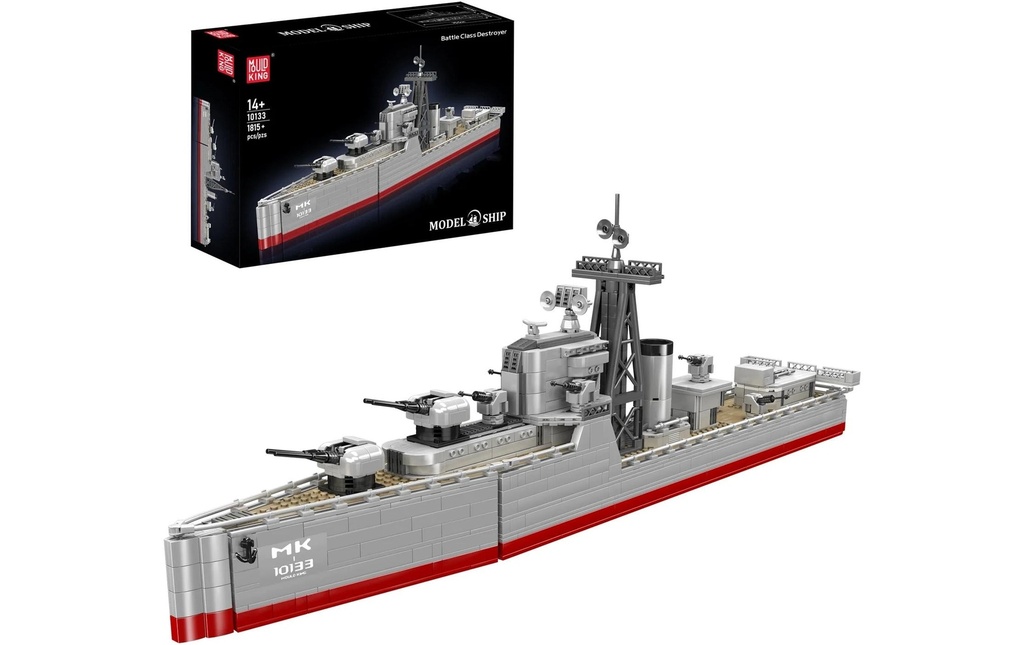 Mould King Navire de guerre Battel Class Destroyer Kit de construction de modèles, 1.815 pièces