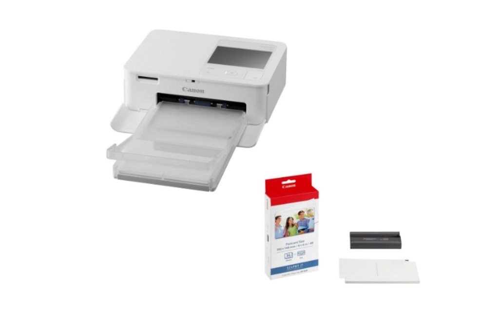 Canon Imprimante photo Selphy CP1500 + KP-36IP (Kit) Blanc