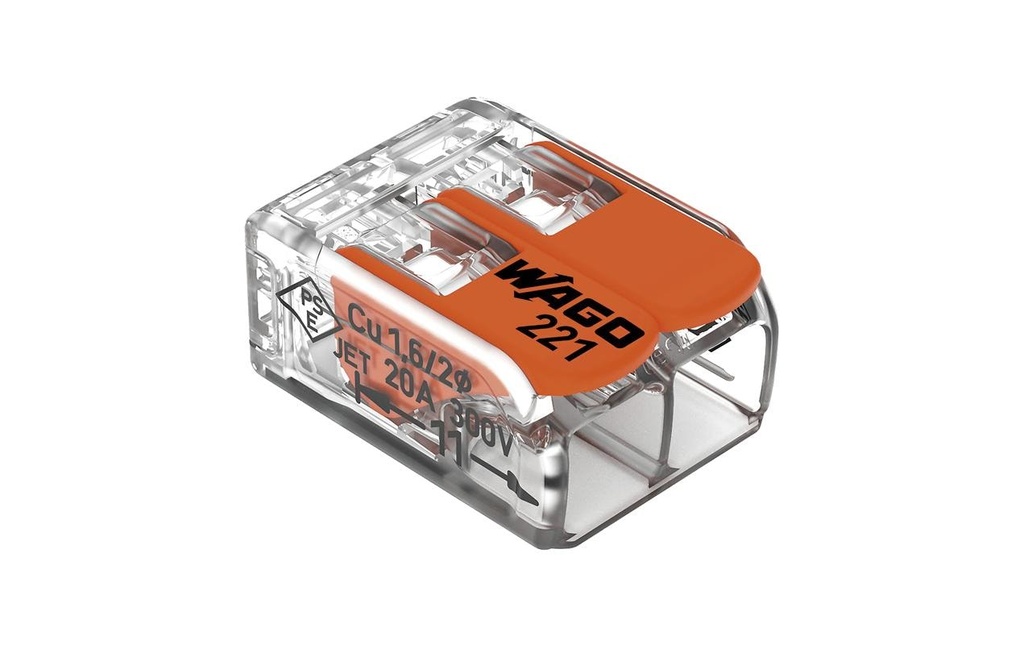 WAGO Borne à fiche COMPACT 2 x 0.14-4 mm², 16 pièces