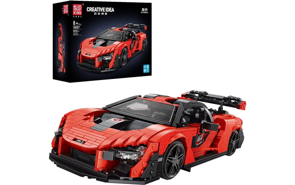 Mould King Voiture de course Senna GTR Jeu de briques de serrage