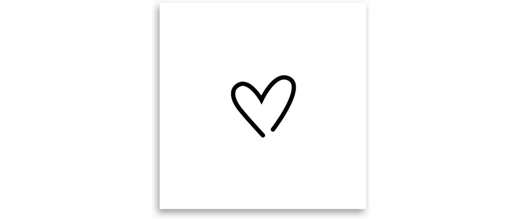 minink Tatouage Cœur Étroit & Ouvert