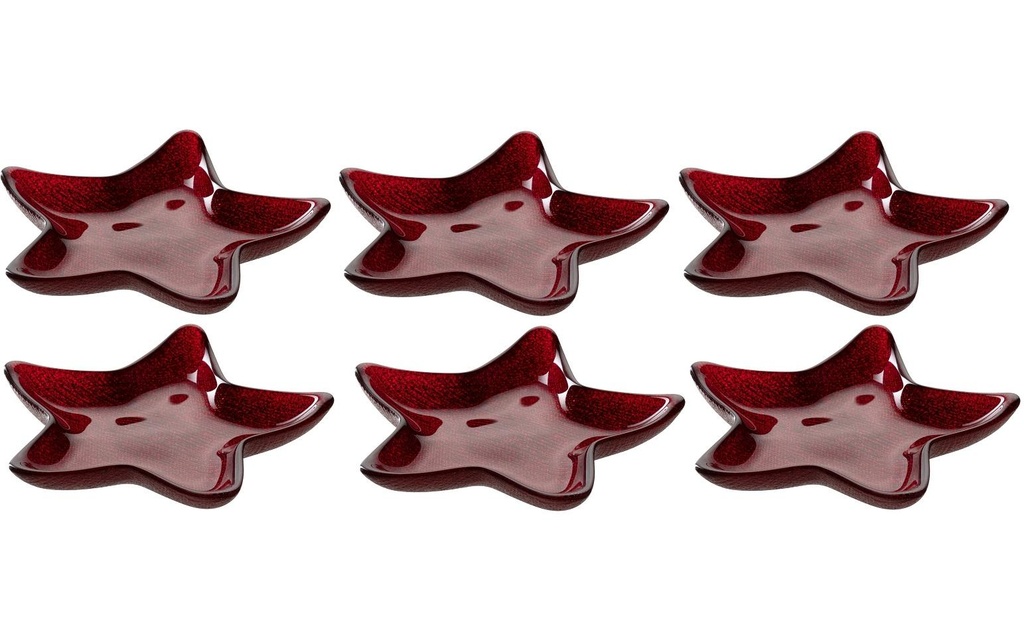 LEONARDO Coupe Autentico 15 cm, 6 pièces, rouge