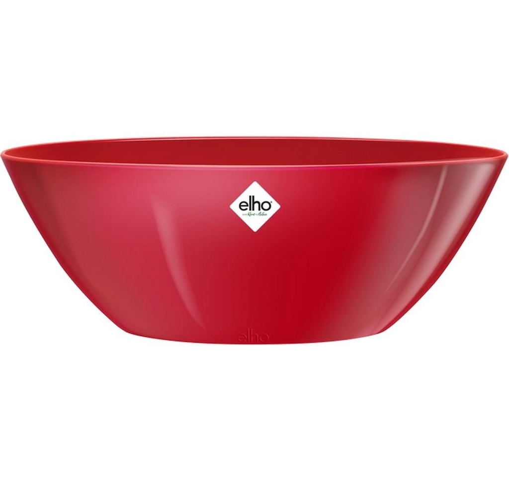 Elho Pot de fleur Brussels Diamond ovale 3.8 l, Lovely Red