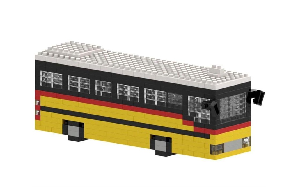 BRIXIES Modèle construction Car postal suisse de 339 briques