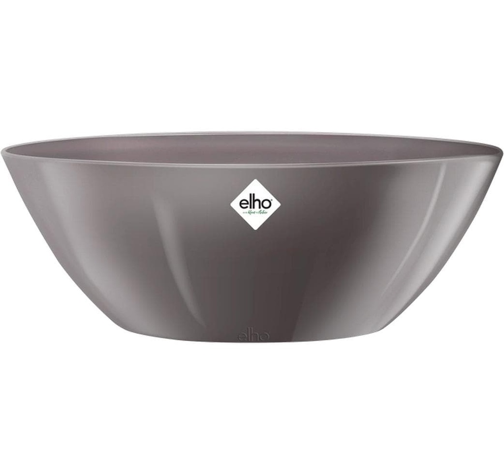 Elho Pot de fleur Brussels Diamond ovale 3.8 l, Oyster Pearl
