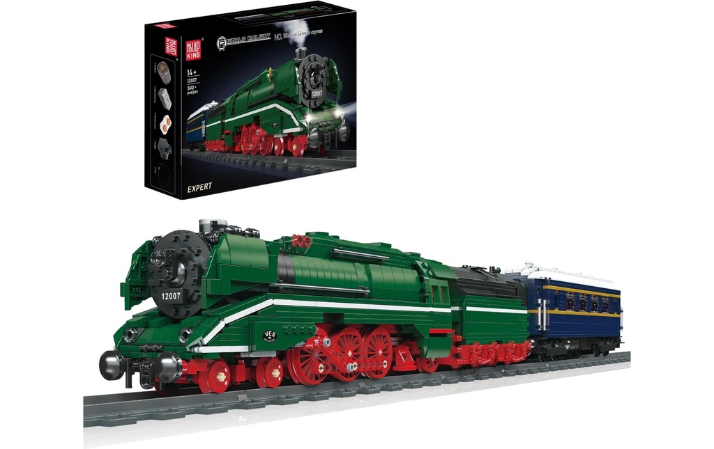 Mould King BR18 201 German Express Locomotive à vapeur avec éclairage LED