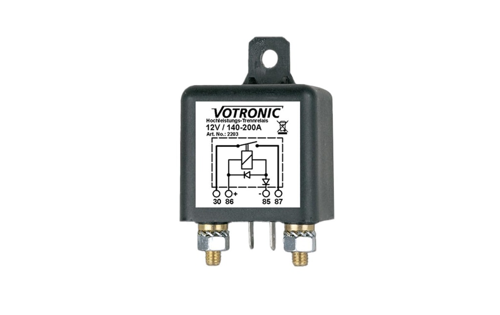 Votronic Relais de séparation haute puissance 12 V 140-200A
