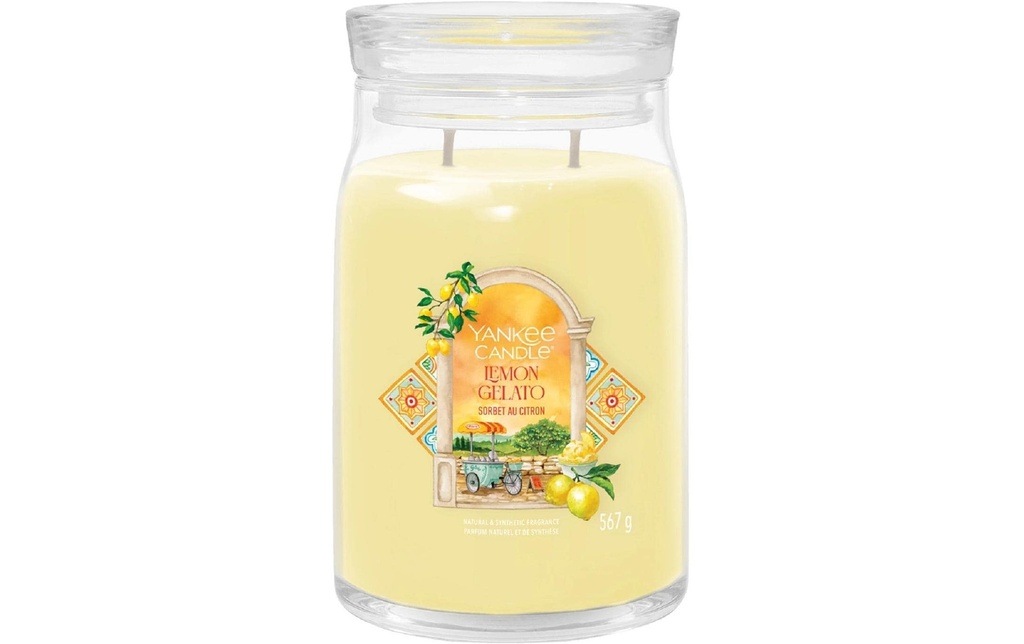 Yankee Candle Signature Bougie parfumée Lemon Gelato 567 g