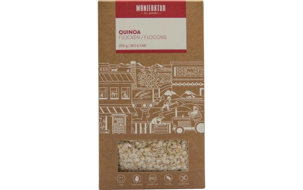 Manifaktur Flocons de quinoa, sans gluten 200 g