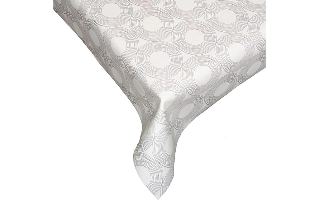 Hubatka Nappe Megaline, Gris cercles, 140 x 260 cm