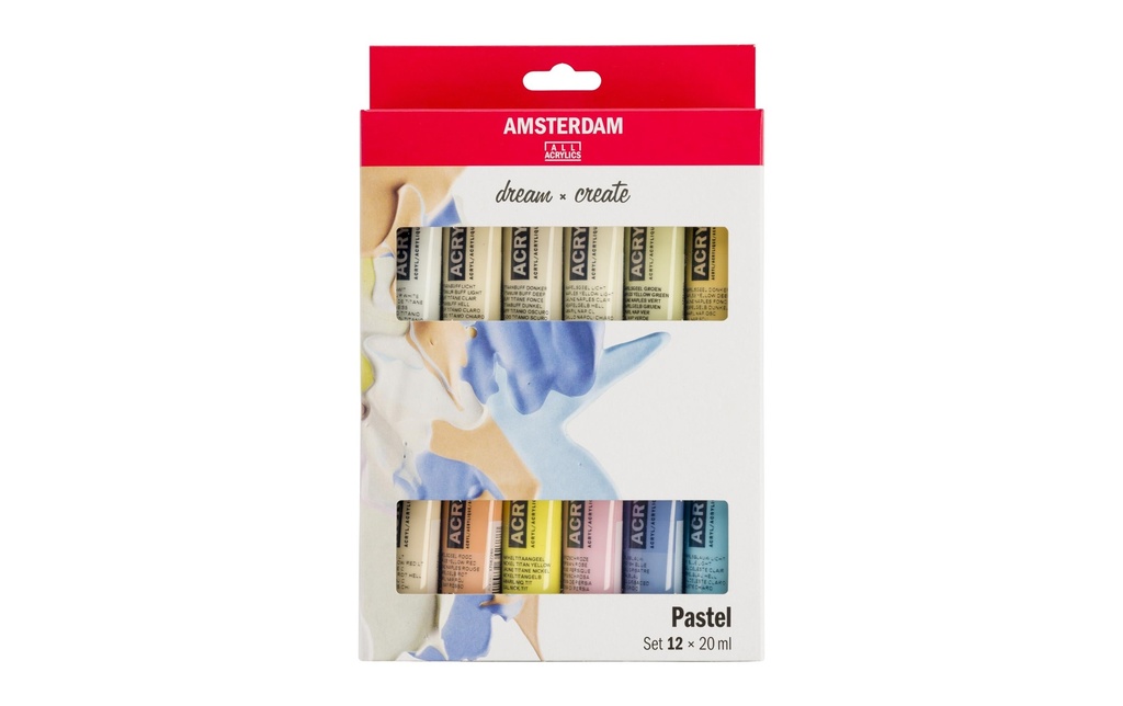 Amsterdam Peinture acrylique Pastels 12 tubes à 20 ml