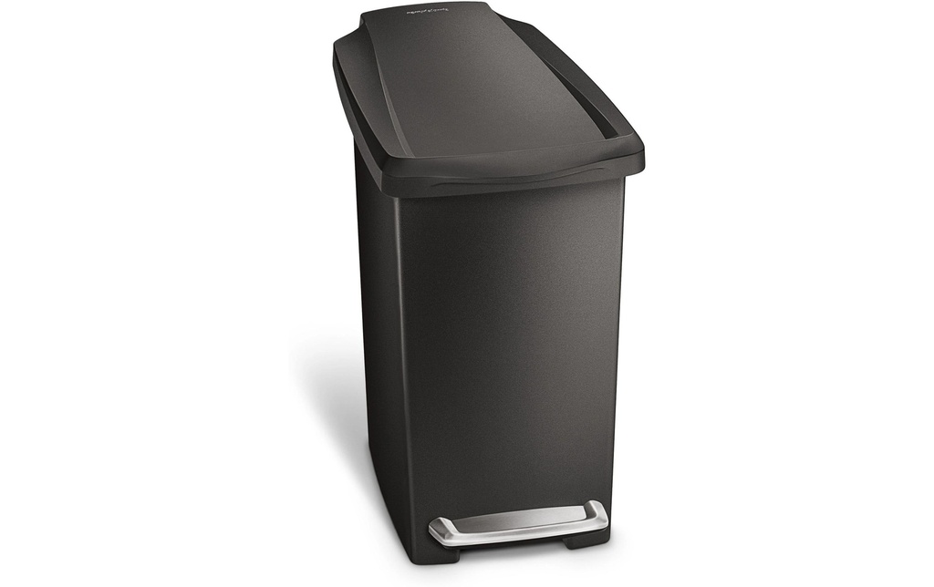 Simplehuman Poubelle à pédale Slim Step Can 10 l Noir