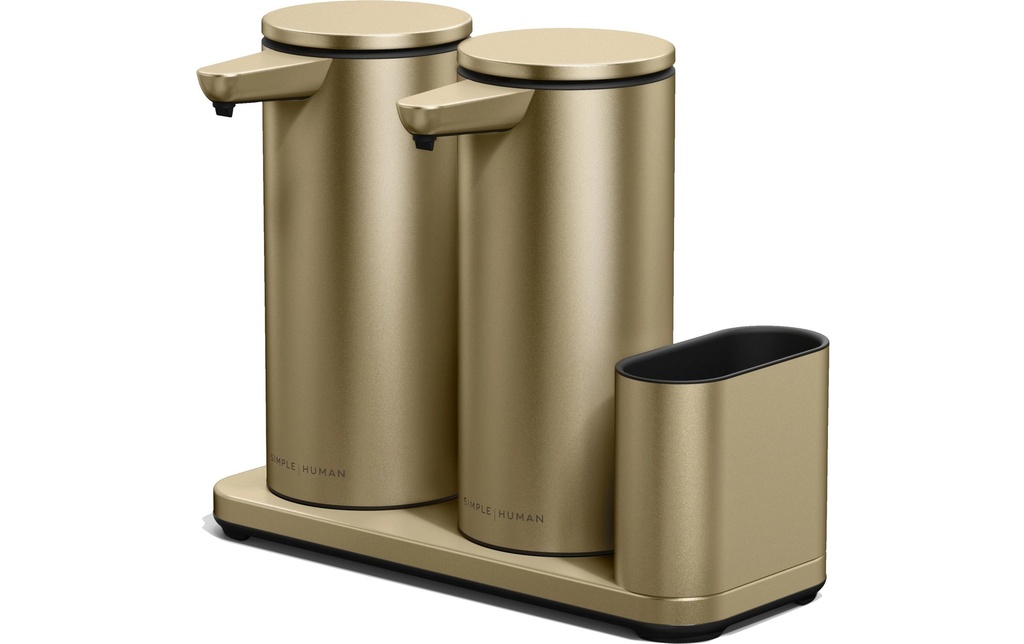 Simplehuman Dispenser a sensore con custodia Dual Sensor Pump 2 x 414 ml, or
