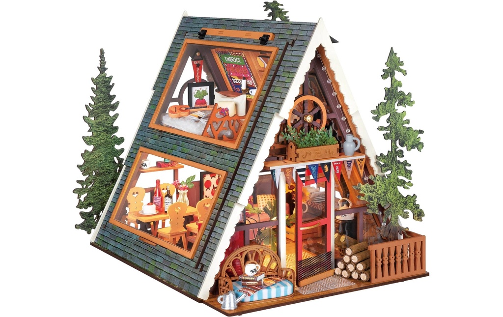 Rolife Kits de montage A-Frame Cabin Kit de construction en bois multicolore