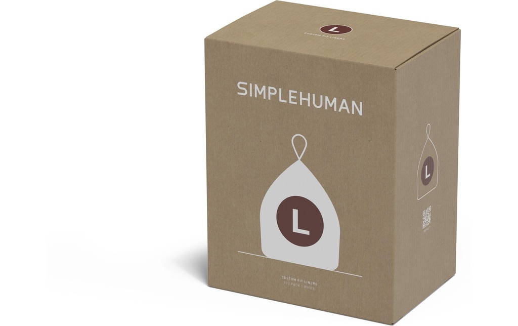 Simplehuman Sacs poubelle Code L, 18 l, 100 pièces