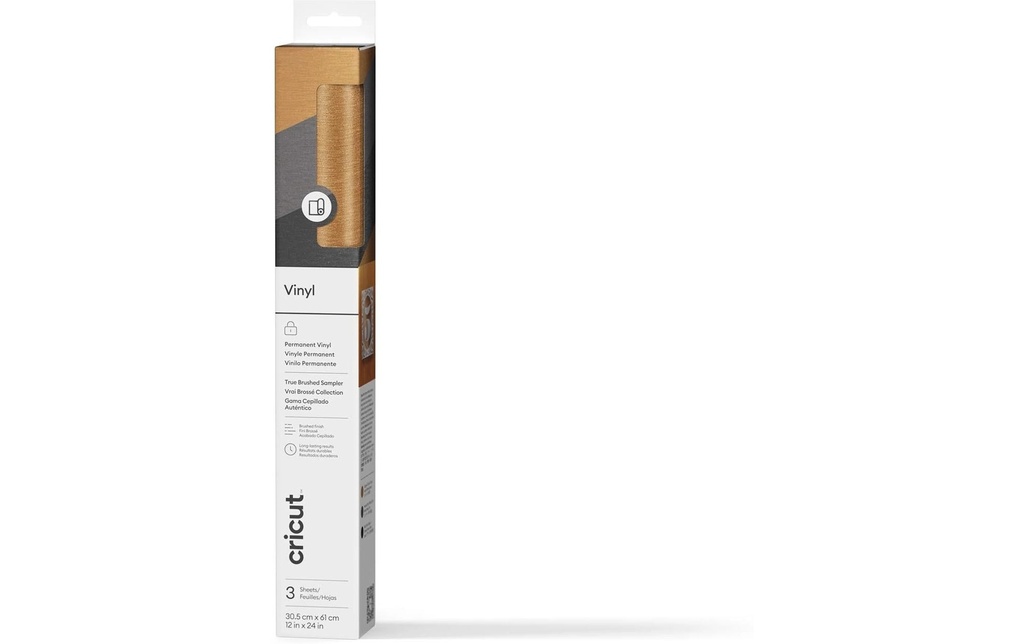 Cricut Film de vinyle Premium Brushed Sampler 3 feuilles