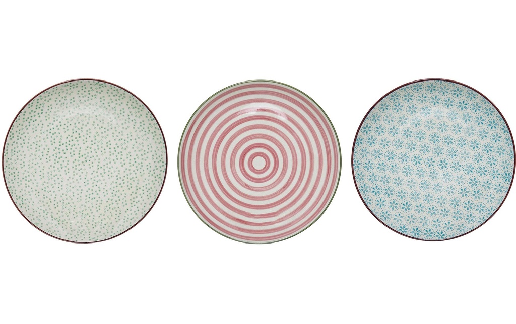 Bloomingville Assiette Patrizia, faïence, ∅ 20 cm, assorti