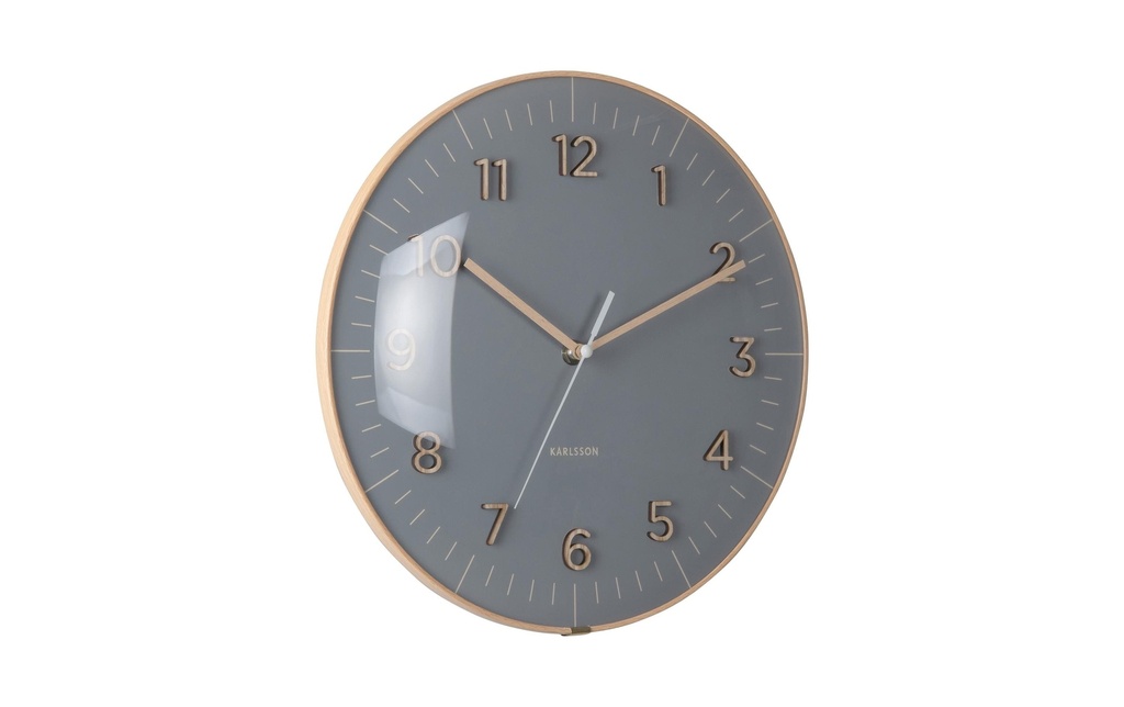 KARLSSON Horloge murale Esencia Dome 30 cm, Gris foncé