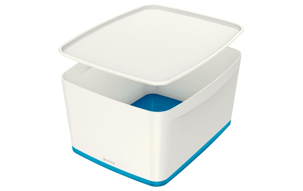 LEITZ MyBox av.couv.18l, blanc/bleu