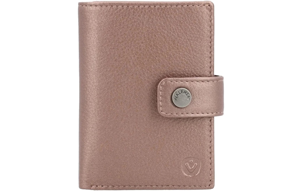 Valenta Card Wallet Leather MagSafe Luxe Metallic Copper