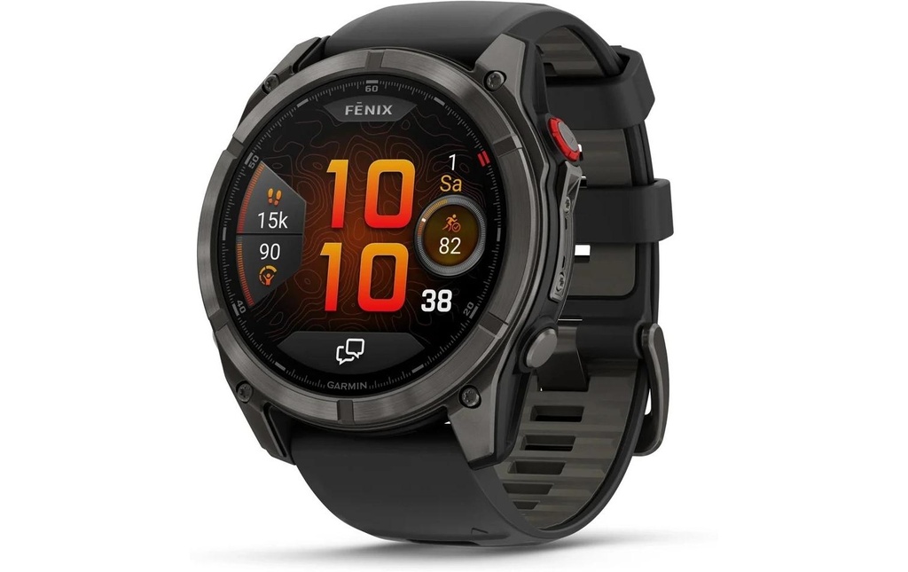GARMIN Montre de sport Fenix 8 Pro 51 mm Noir / Gris cierge