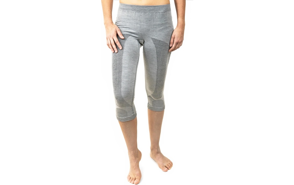 Merino & More Caleçon fonctionnel 3/4 pour femmes M, Gris/Gris clair