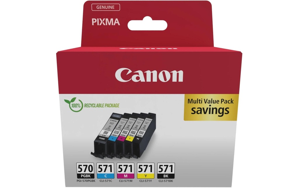 [770570570] CANON Canon cartouch.570/571 b/c/m/y (5 pces)