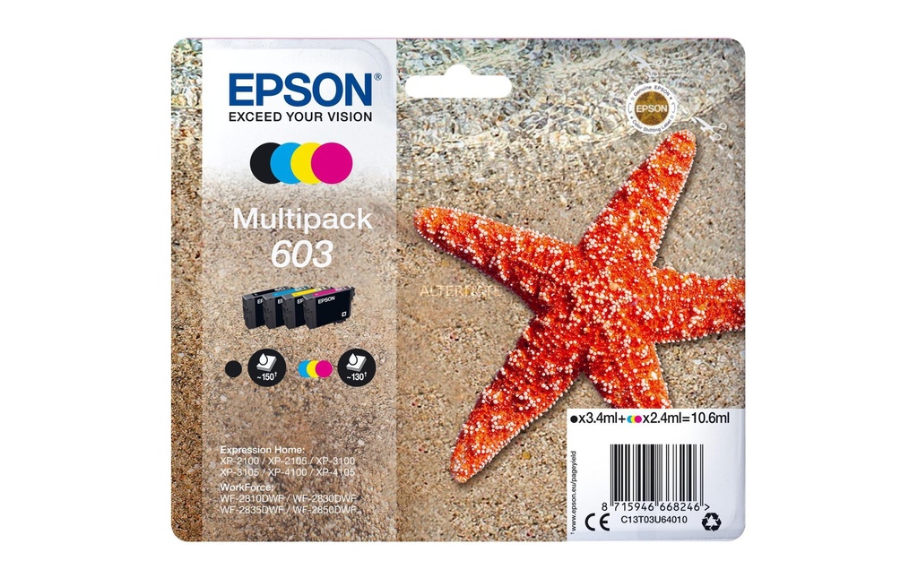 EPSON Epson cart.d'encre 603 bkcmy (4 pces)