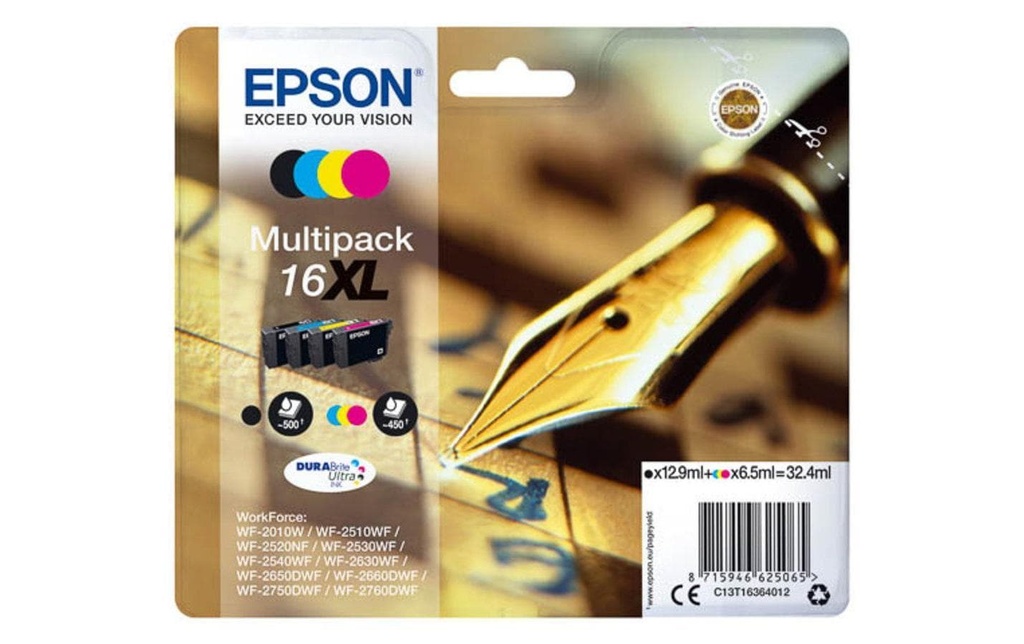 [770636500] EPSON Epson cart.encre T1636 b/c/m/y (4 pces)