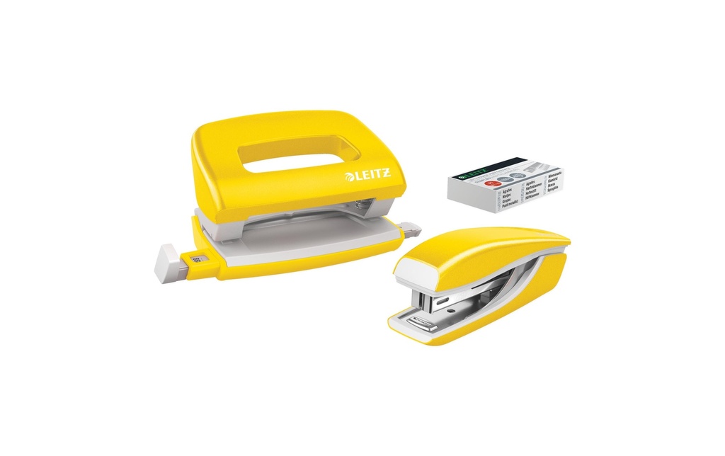 LEITZ Perf.&agraf.Mini WOW jaune (2 pces)