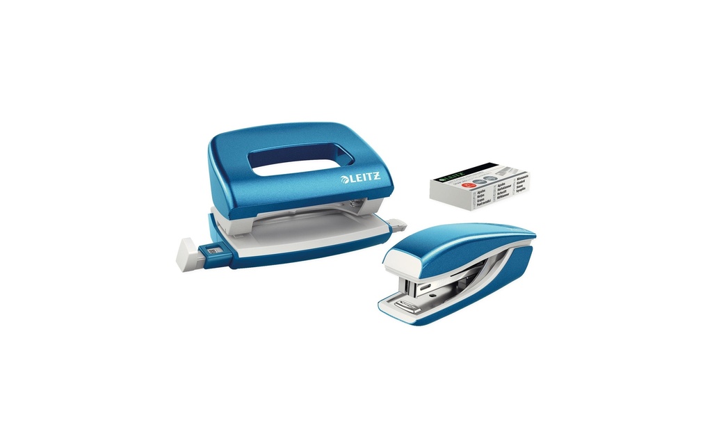LEITZ perfo&agraf. Mini WOW bleu (2 pces)