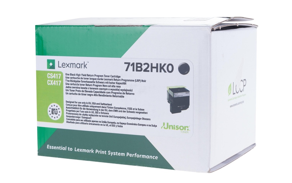 LEXMARK Lexmark toner ret. 71B2HK0 bk