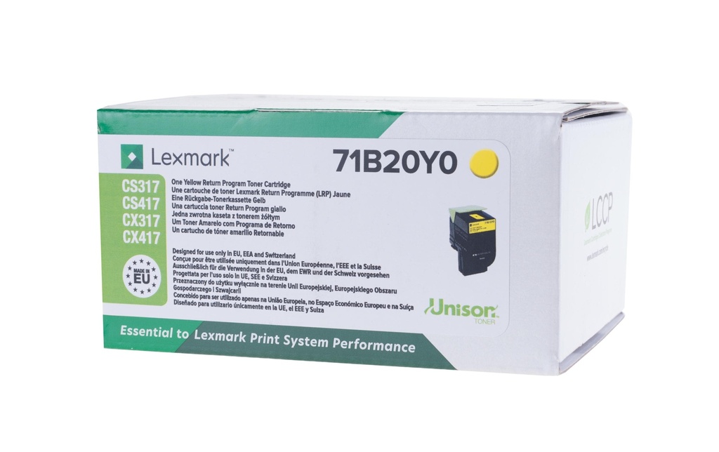 LEXMARK Lexmark toner 71B20Y0 ret. yel