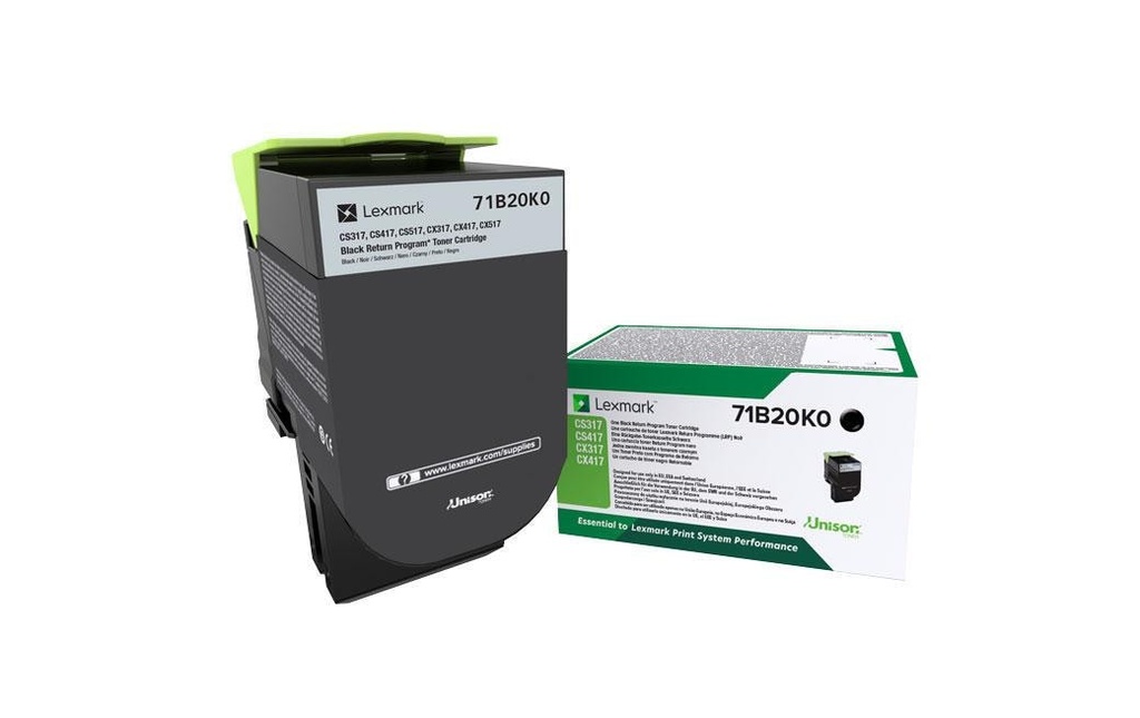 LEXMARK Lexmark toner 71B20K0 ret. bk
