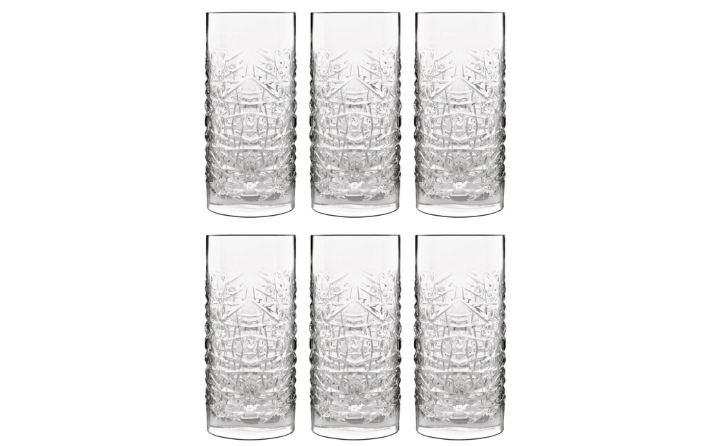 Luigi Bormioli Verre à long drink Mixology Textures 48 cl, 6 pièces. Transparent