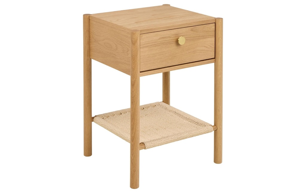 AC Design Table de nuit Monfort Marron clair, 43.5 x 40 x 60 cm