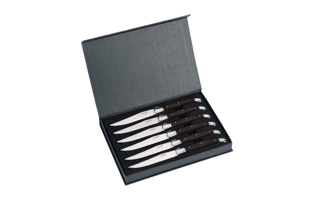Berndorf Kits de couteaux à steak Pakka 6 pièces, Noir