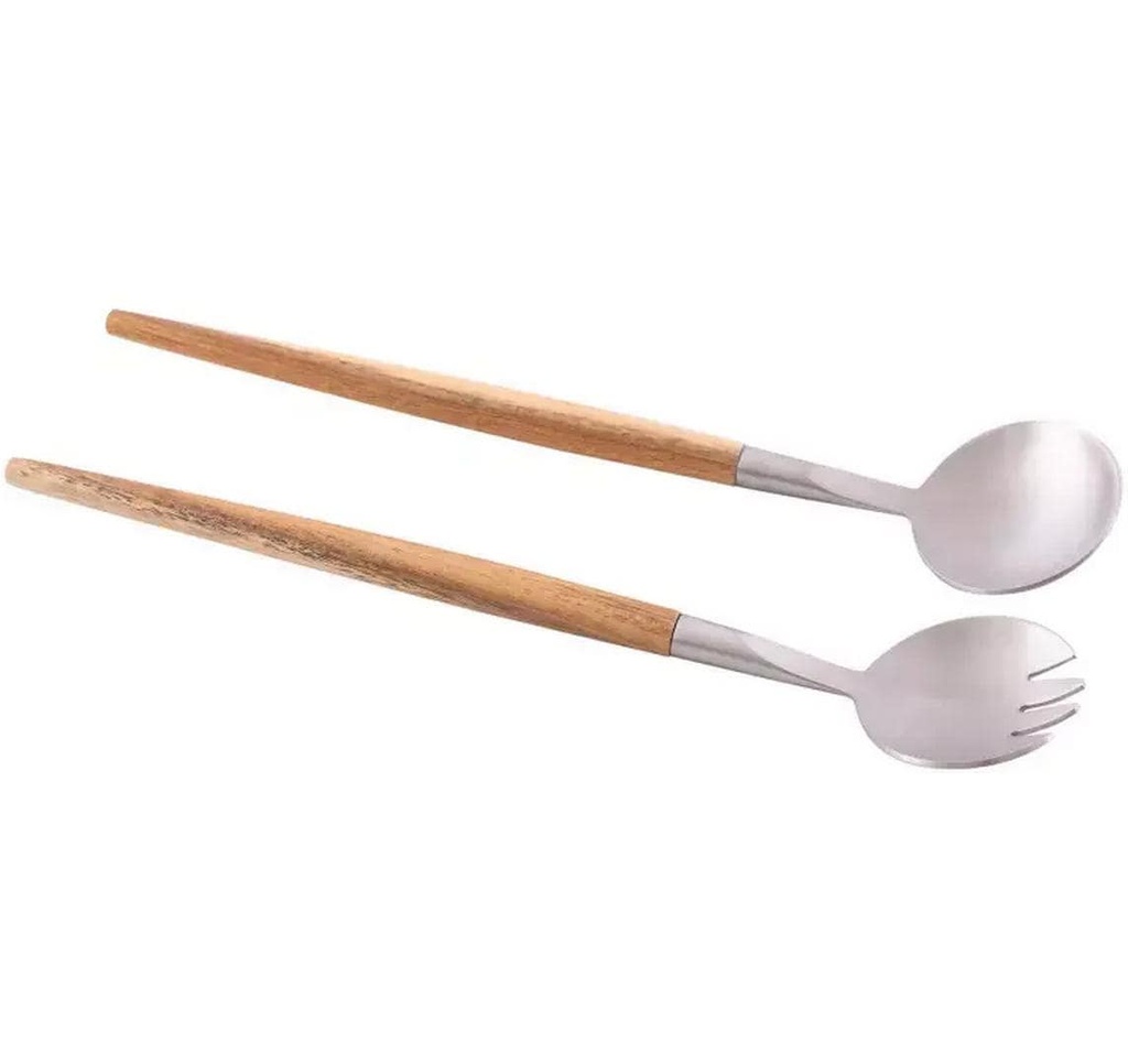 point virgule Couverts à salade Bois d'acacia longueur: 28.5 cm