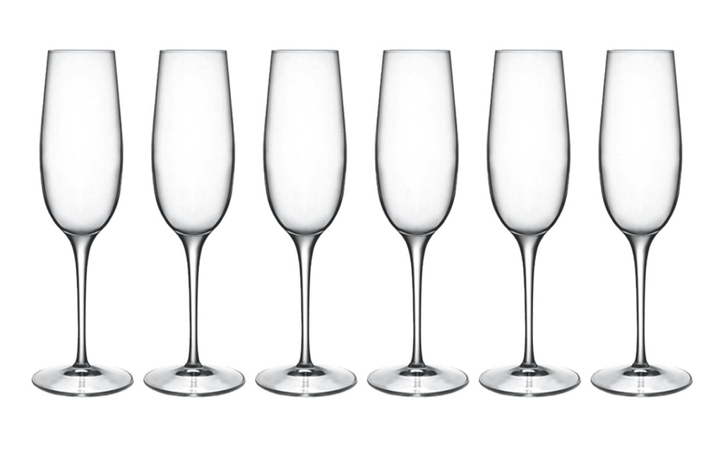 Luigi Bormioli Verre à Champagne Palace 23.8 cl, 6 pièces, Transparent