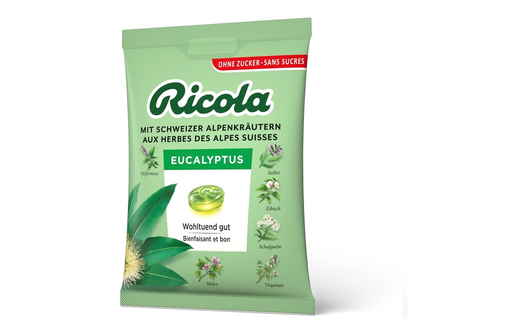 Ricola Bonbons Sachet d'eucalyptus 125 g