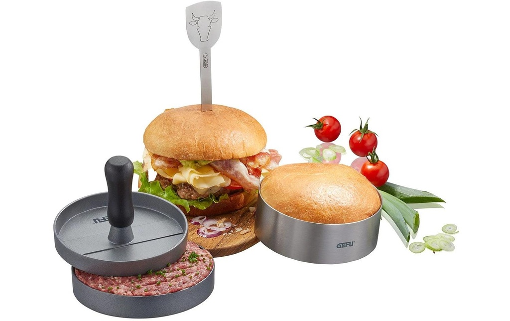 GEFU Presse à burgers BBQ 3 pièces