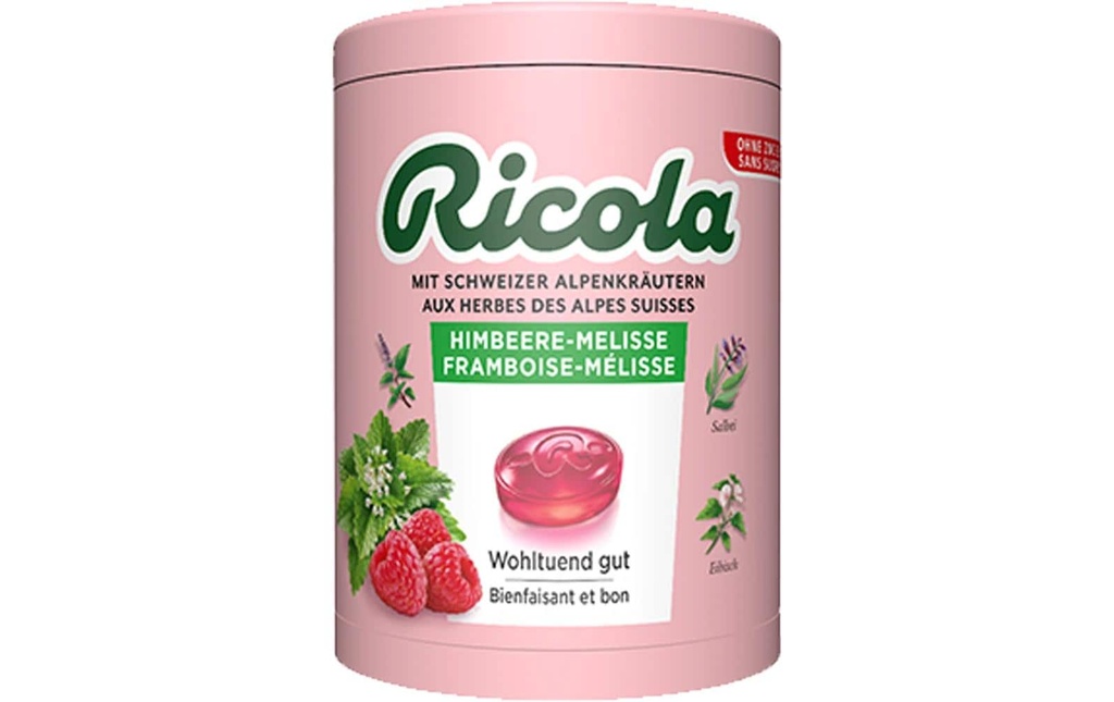 Ricola Bonbons Boîte framboise-mélisse 100 g
