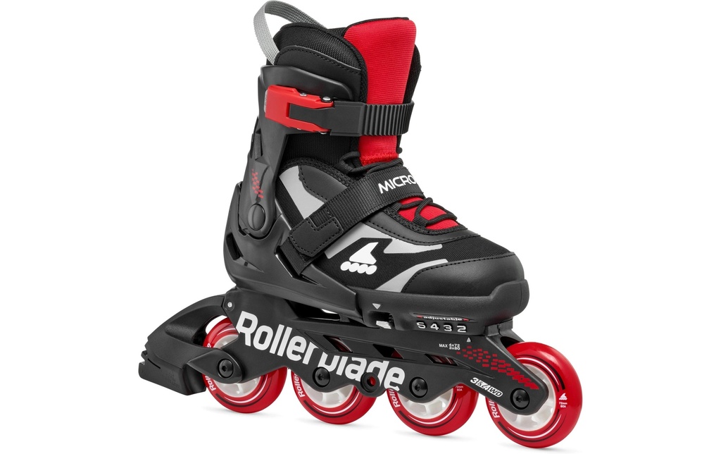 ROLLERBLADE Rollers en ligne Microblade Noir/rouge, 28-32