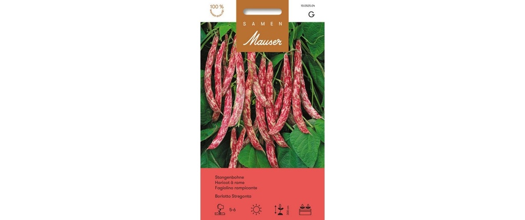 Samen Mauser Semence Borlotti Haricot à rames Borlotti